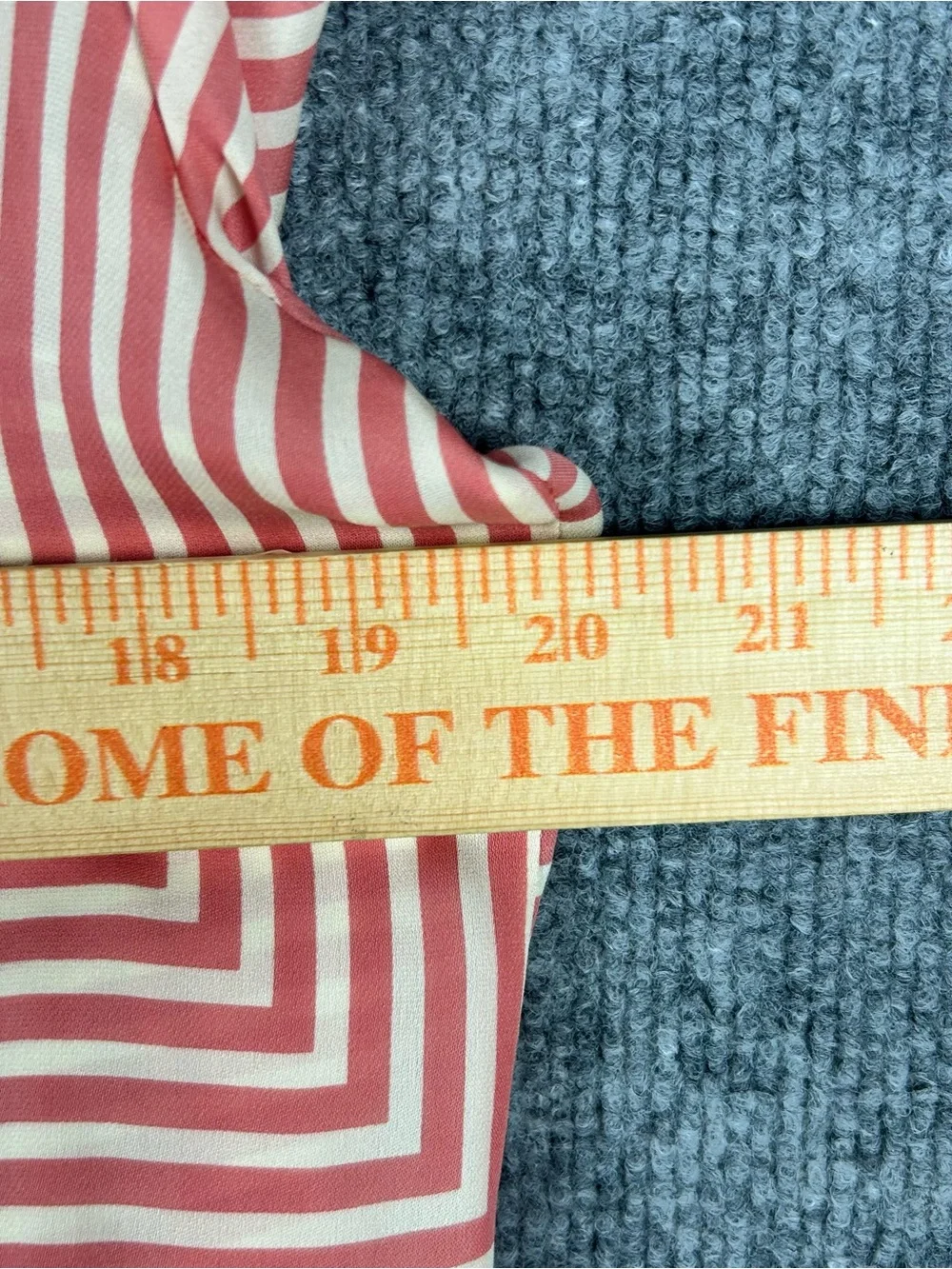 Josephine Chaus Coral Striped Silk Button-Down Shirt - Picture 11 of 11